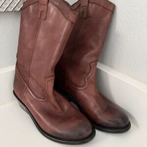 Arturo Chiang Brown Leather Boots